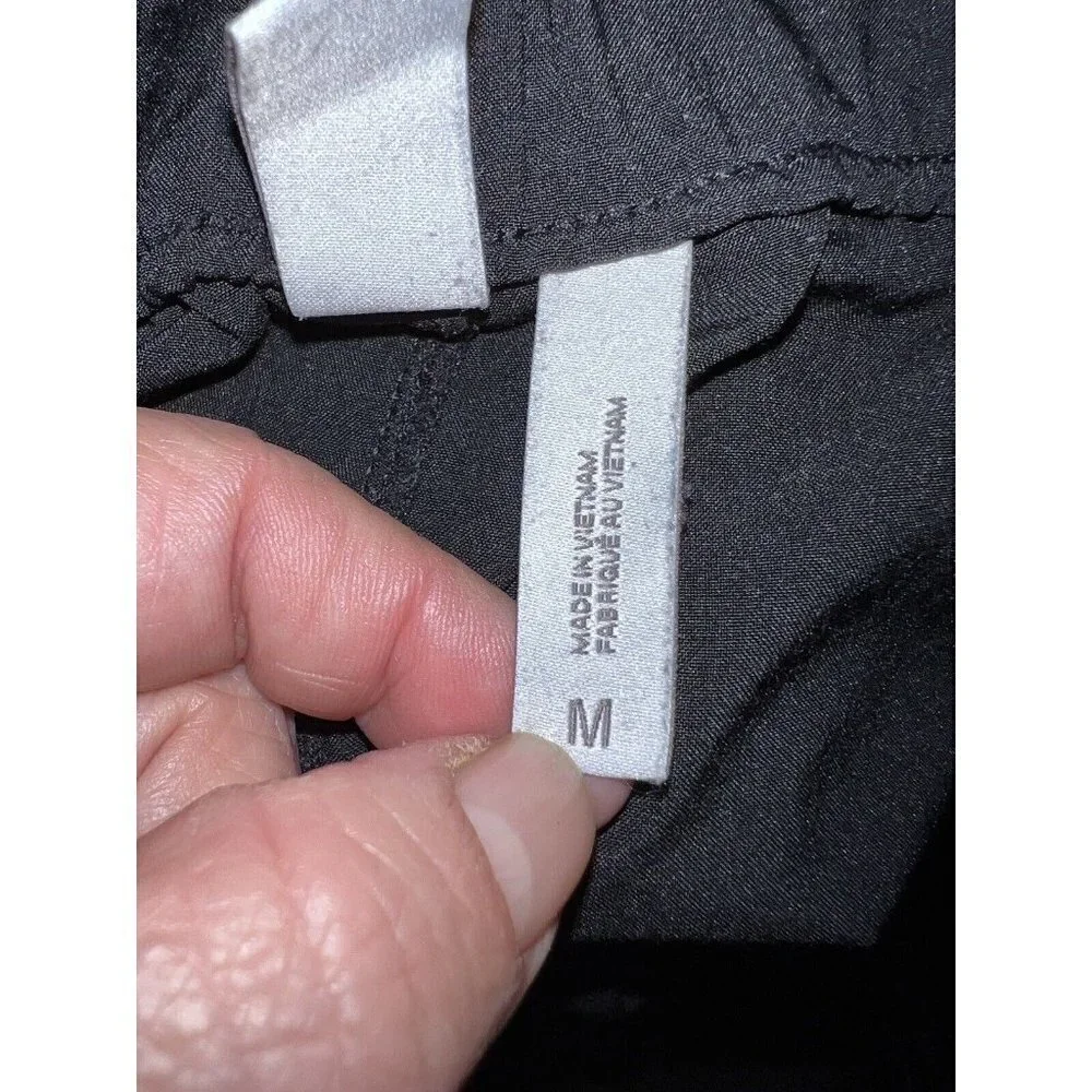 Z BY ZELLA Black Lightweight Cropped Elastic Waist Jogger Pants M